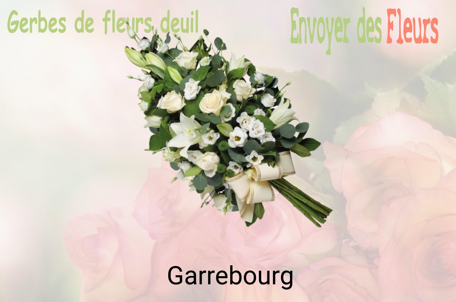 Gerbe de fleurs de deuil livrée à Garrebourg